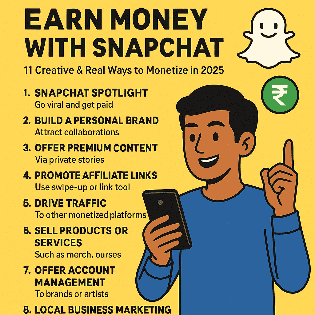 How to Earn Money with Snapchat – 11 Creative & Real Ways to Monetize in 2025
